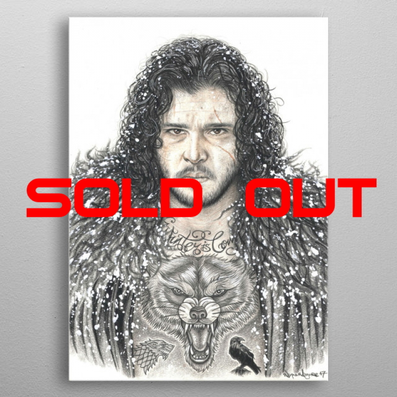 Displate Metall-Poster "Jon Snow inked" *AUSVERKAUFT*